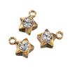 20pcs Stainless Steel Rhinestone Love Hearts Charms Pendants for Earrings Necklace Bracelet DIY Jewelry Making Accessories