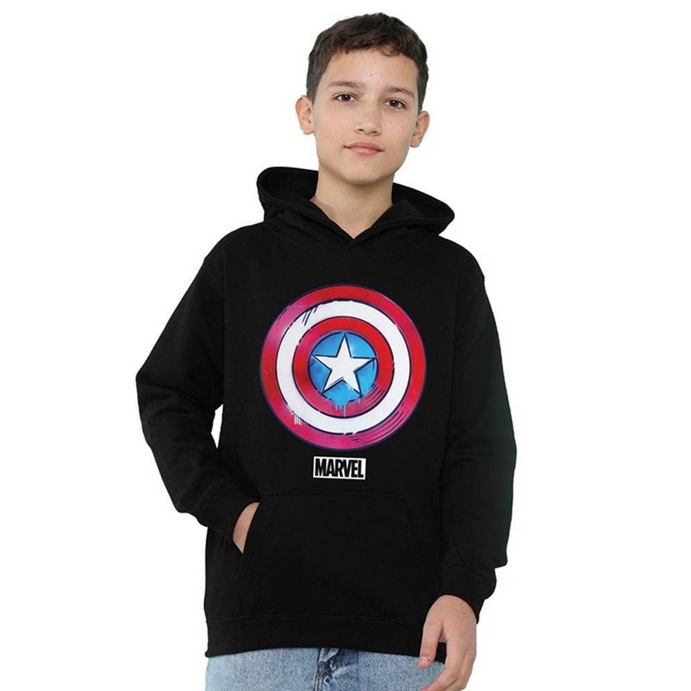 Captain America Childrens/Kids Drip Shield Pull Over Hoodie