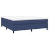 VidaXL Lit à sommier tapissier avec matelas Bleu 180x200 cm Tissu - Modèle 3144445