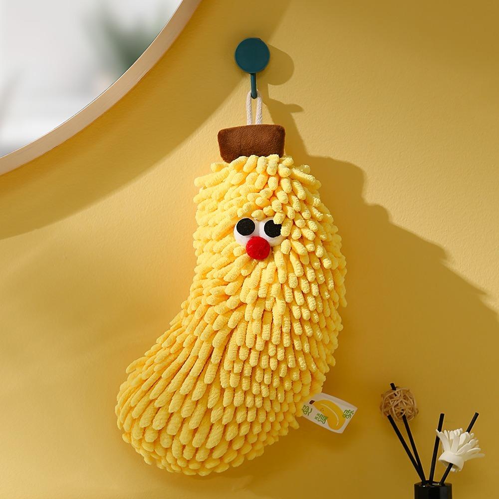 Absorbent Microfiber Wipe Handball With Hanging Loops Hand Towels Cute Chenille Hand Towels