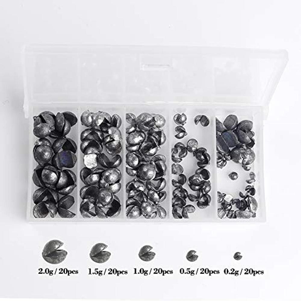 100 шт./компл. рыболовные грузила для рыбы, комплект круглых грузил для рыбалки, съемные грузила для рыбалки
