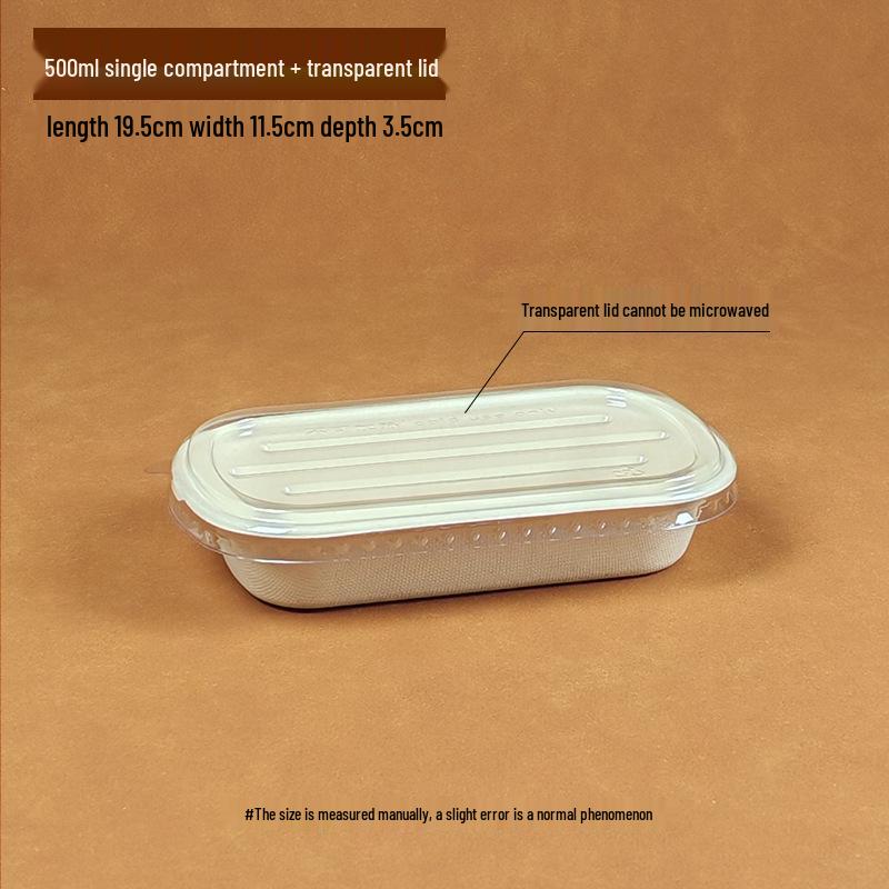 Eco-friendly Three-Compartment Disposable Bento Box – Microwaveable Paper Lunch Container for Salads and Light Meals