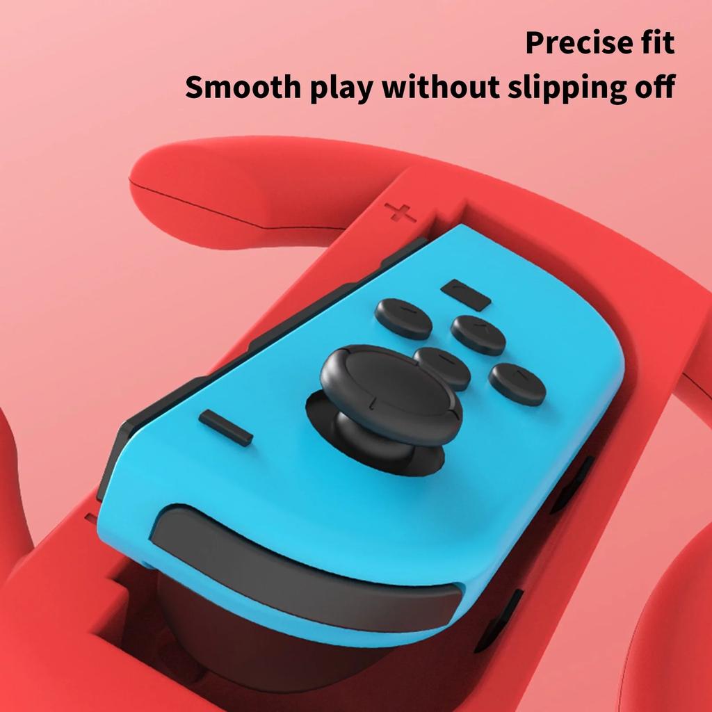2 шт. Игровые рули Удобный захват Plug Play Точная посадка Реалистичный игровой опыт Двойной против геймпада Рули для Switch OLED