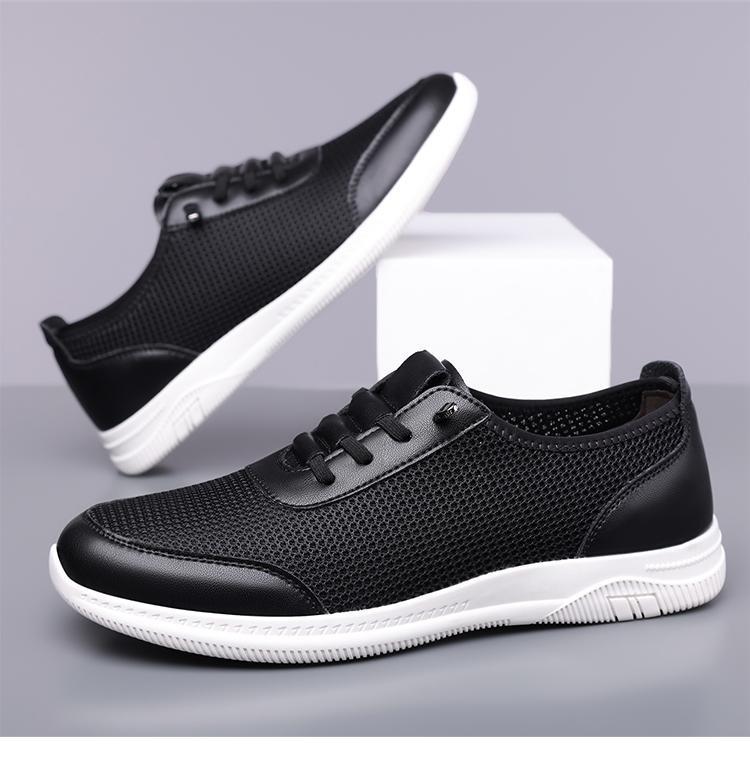 Summer Men's Breathable Mesh Flyknit Sneakers - Stylish & Versatile Driving Shoes