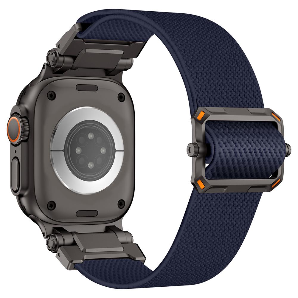 Спортивный нейлоновый ремешок для Apple Watch Ultra 2 49 мм 45 мм 46 мм 44 мм Роскошный металлический браслет для IWatch Series 10 9 8 7 SE 6 5 Мягкий ремешок