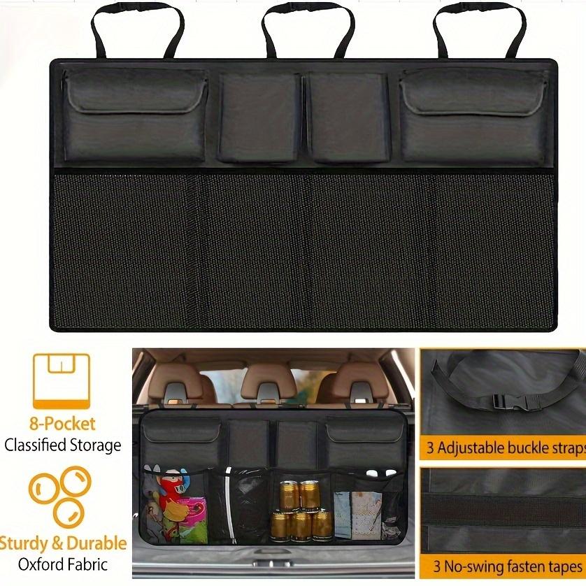 1pc Car Trunk Organizer, Car Seat Back Hanging Storage Bag With 8 Large Storage Bags, Extra Large Capacity, Waterproof Trunk Organizer For SUV, Car