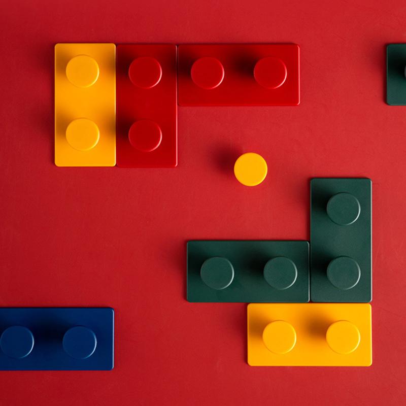 4Pcs/Set Building Block Key Hooker Wall Coat Hook Modern Decoration Home Hall Organization Door Back Decorative Hook