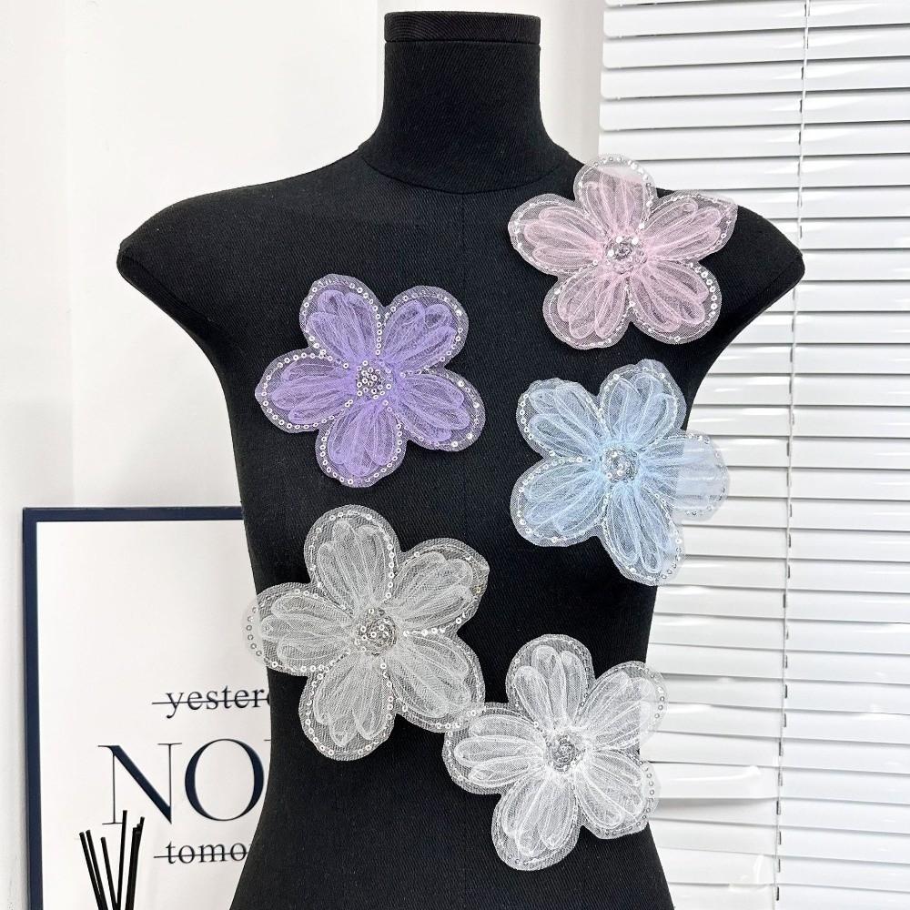 Corsage Organza Floral Patch Mesh Lace Wedding Dress Applique Clothing DIY Accessories
