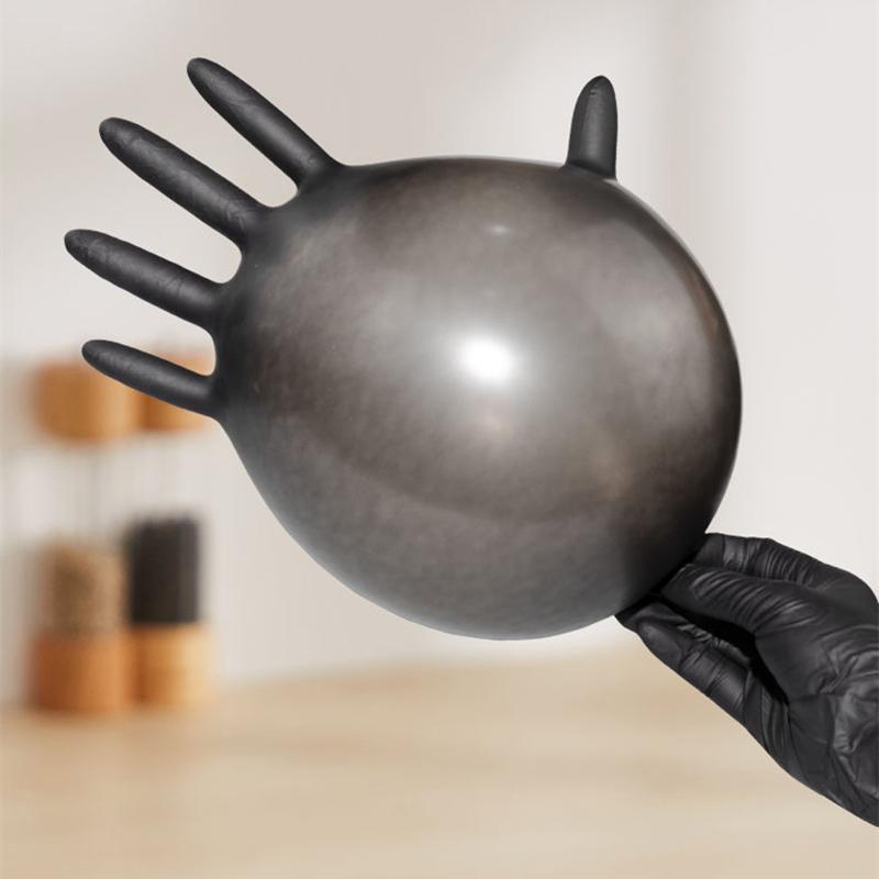 Черные нитриловые перчатки одноразовые 4 мил нестерильные текстурированные кухонные перчатки для бытовой уборки промышленные косметологи парикмахерские