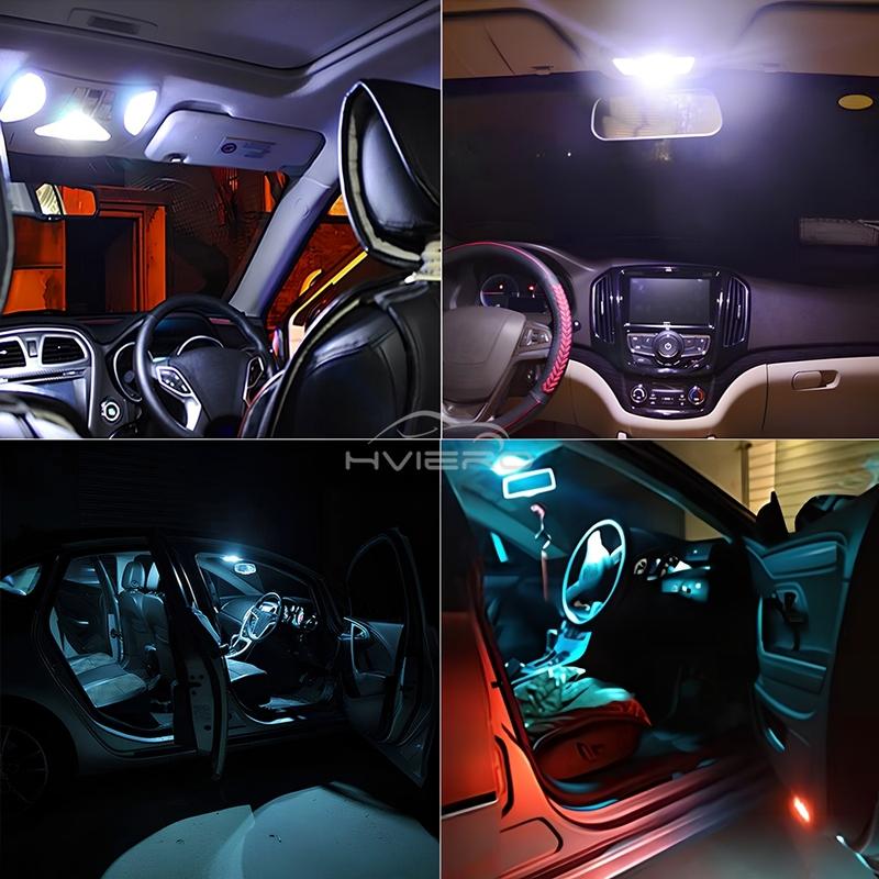 2pcs Car Led T10 5050 12/15/24/36SMD Interior Wedge RGB Panel Reading Lights Dome Auto Festoon BA9S Adapter License Plate Lamp