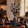 Halloween Artificial Branch Black Branches, Scary Eyeballs Picks with Bats Pine Bat And Eyeball Cones for Gothic Vase Filler, Floral