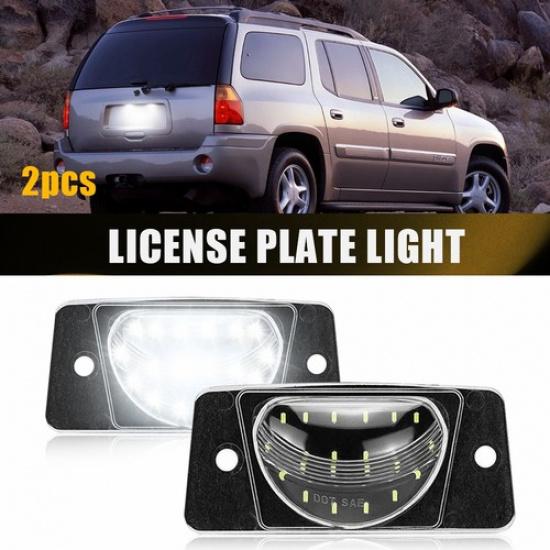 2Pcs Clear License LED Plate White Lights Tag Lamp 12V For 2004-07 Buick Rainier