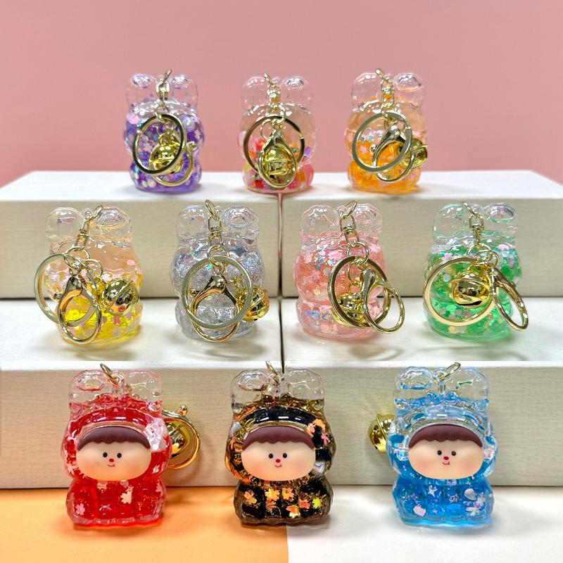 Милый светящийся зыбучий песок мигающий брелок Лилит мультфильм акриловый брелок сумка кулон украшение автомобильный держатель ключей лучший друг подарки