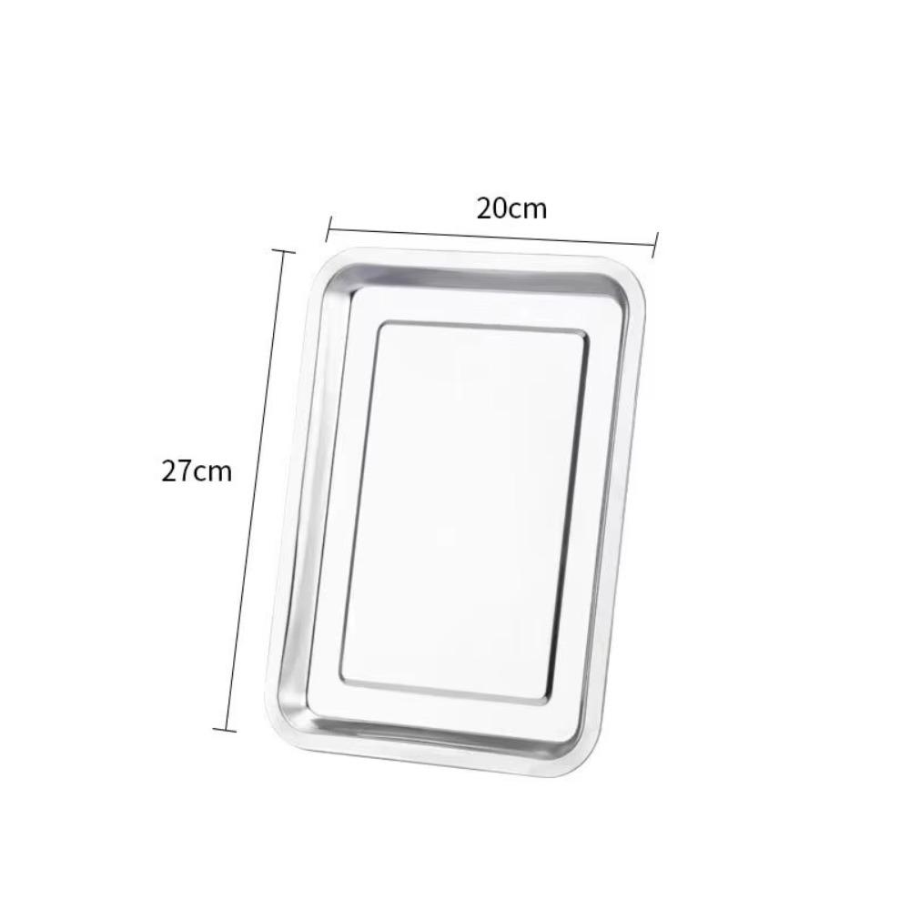 Stainless Steel Food Storage Serving Tray Rectangle Oven Trays  for Cooking Serving