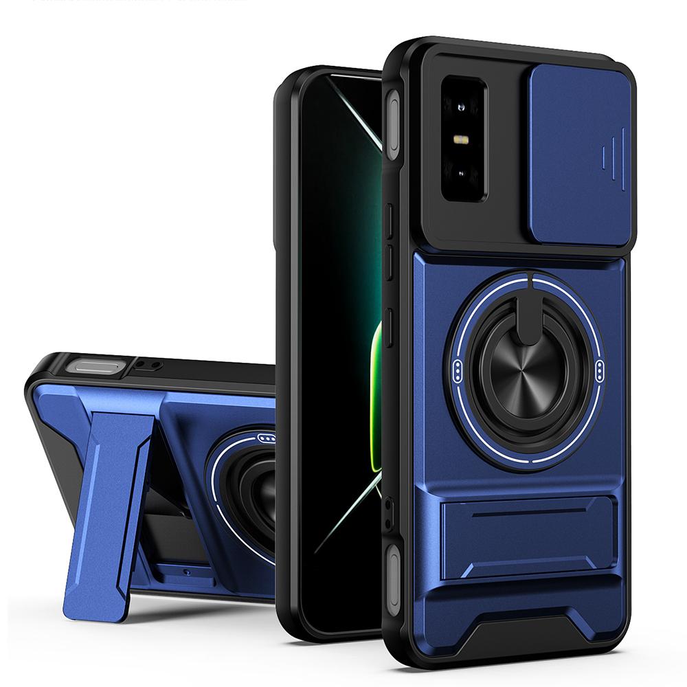 KEYSION Магнитный чехол для телефона для Infinix GT 30 30 Pro 5G Защита камеры со сдвижной крышкой Вертикальная подставка Кольцо 360 Ударопрочная задняя крышка