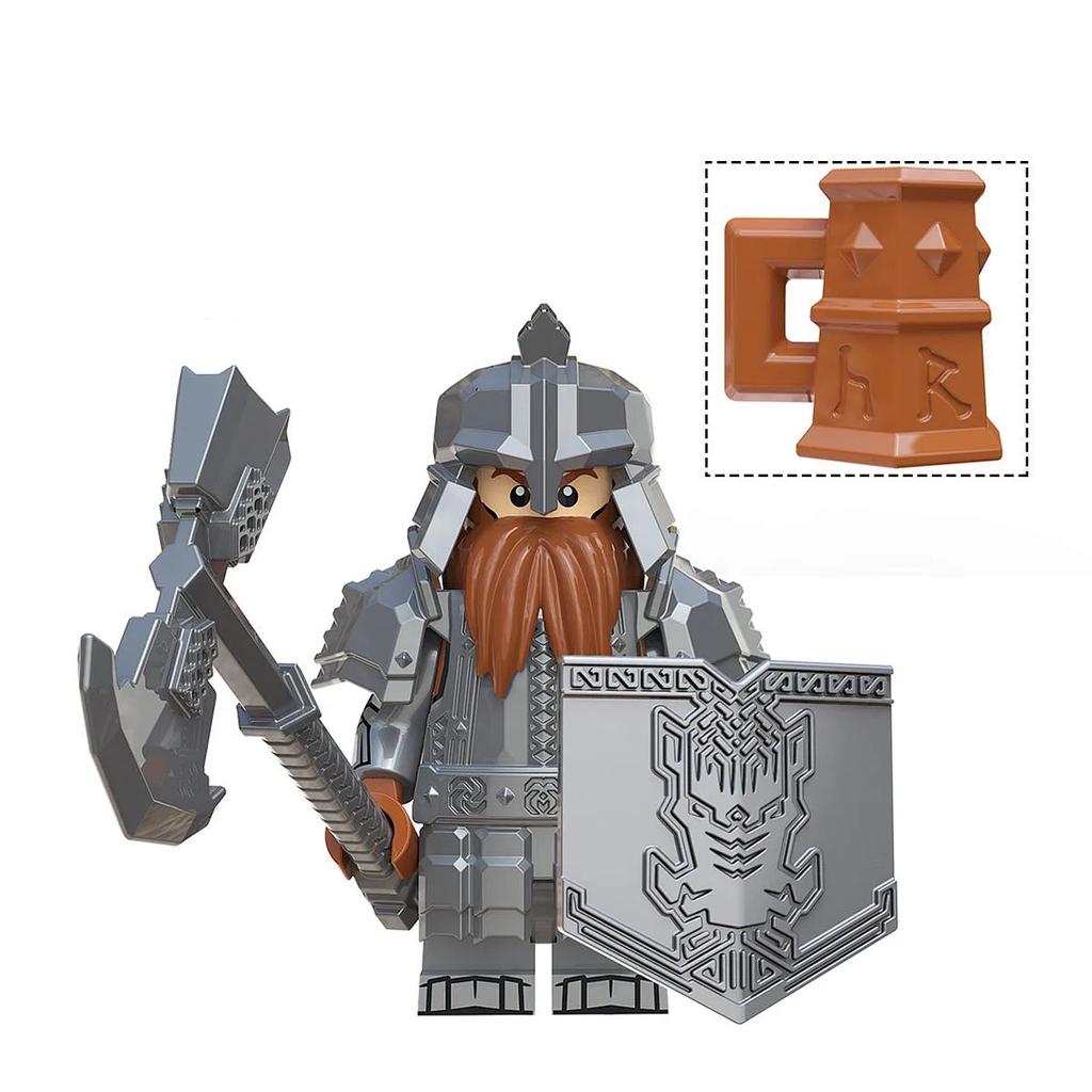 Dwarf Warrior Warrior Assembly Puzzle Building Blocks Minifigure Toys