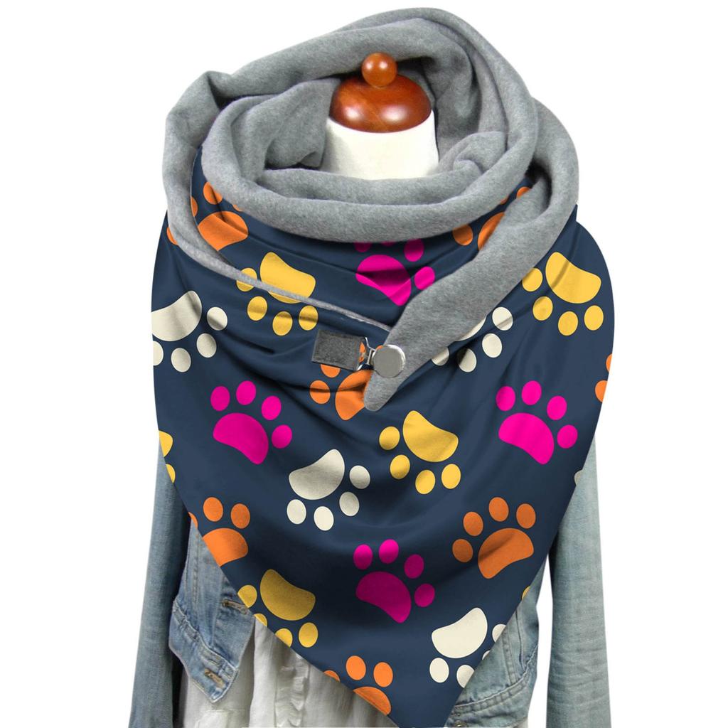 Women Printing Scarf Fashion Retro Female Multi-Purpose Shawl Scarf