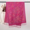 Floral Print Tassel Scarf Women Lightweight Wrap Shawl 70x175cm All-Season Versatile Accessory In Chic Elegant Style