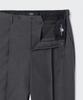 MUSINSA STANDARD Light Plain One-Pleat Wide Hidden Elastic Waist Slacks [Medium Gray]