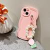 Korean ins flower pendant for iPhone14 Apple 15Promax mobile phone case 13/12 wave soft case 16