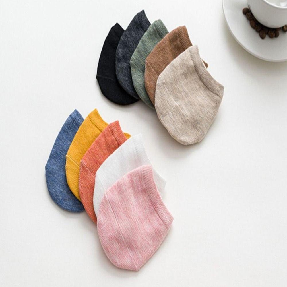5 Pairs Non-slip Half Foot Toe Cover Candy Colors Half Socks NEW Forefoot Socks Summer