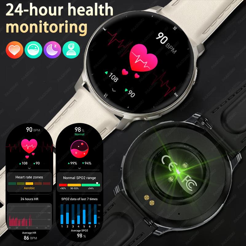 Новые умные часы 1.32" Ультратонкий HD-экран Спортивный фитнес-браслет Bluetooth-вызов Мониторинг здоровья Умные часы Унисекс