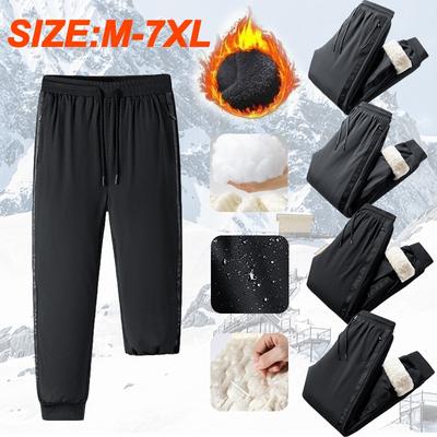 Теплые брюки на флисовой подкладке, утепленные повседневные спортивные брюки из шерпа, зимние спортивные штаны для бега