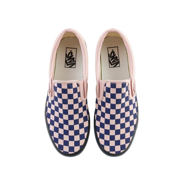 Vans CLASSIC SLIP ON Abrasion Resistant Low Top Canvas Shoes Unisex Pink Sneakers VN000EACGLE
