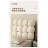Soft Velvet Bed Backrest Pillow Extra Thick Headboard Cushion Adjustable Cream Tatami Waist Support Universal Cushion Home Decor