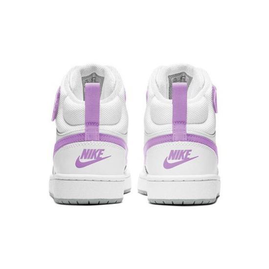 Nike Court Borough 2 Mid Белый Фуксия Сияние - CD7782-103