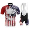 Команда Мужская Летняя Скелет Короткий Рукав Велосипедный Джерси Комплект MTB Майка Одежда для Велоспорта Дышащая Одежда для Велосипеда