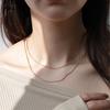 Simple Collarbone Necklace For Women Man Stainless Steel Gold Color Snake Chain High Quality Jewelry Wedding Party Gift