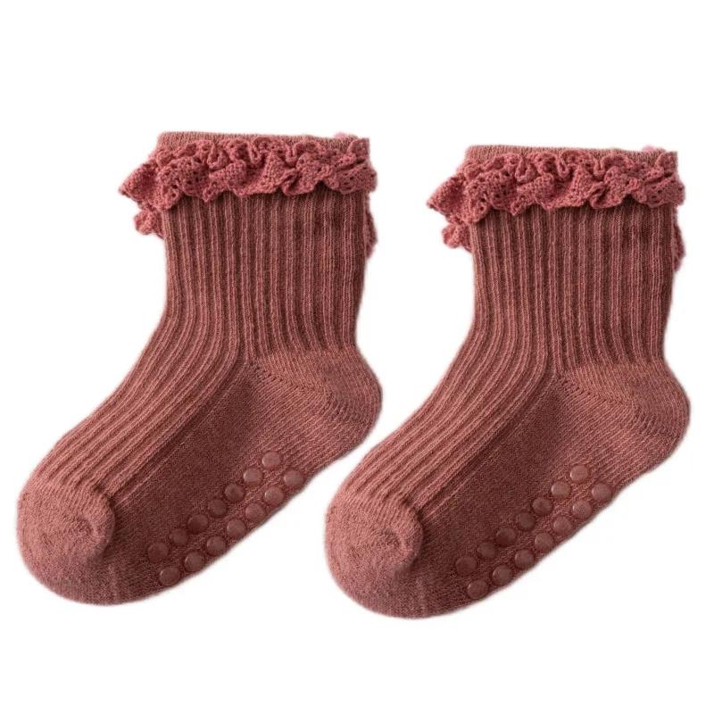 Носки для девочек, летние сетчатые носки из хлопка с бантом для малышей, длинные носки для новорожденных, одежда для девочек 0-3 лет