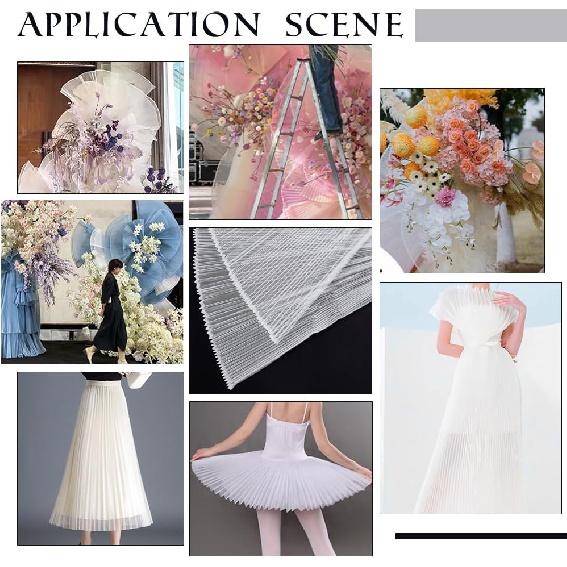 WADORN 1 ярд кружевных оборок, 57,1" шириной, плиссированная кружевная ткань, отделка, органза, шифон, тюль, кайма, органза, оборки, аппликация, отделка, шитье, рукоделие