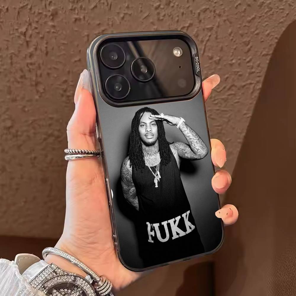 Чехол для телефона с изображением рэпера waka flocka flame для iPhone 17,16,15,14,13,12,11, Pro Max, Plus, Конфетный серебристый чехол
