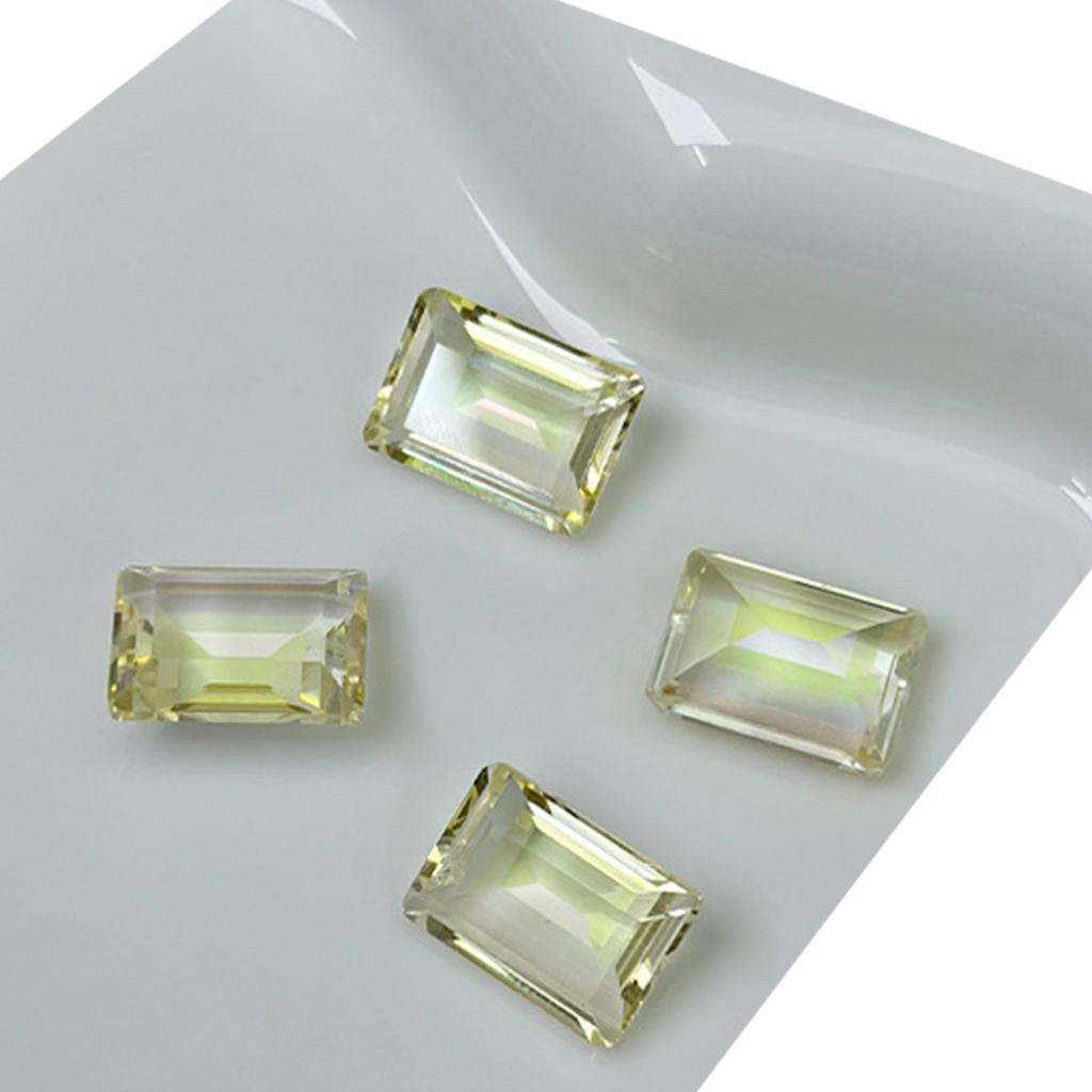 10 Pcs Nail Rhinestones Nail Crystal Gems Rectangular Nail Charms Clear Nail Art Charms Nail Art Decorations for Women
