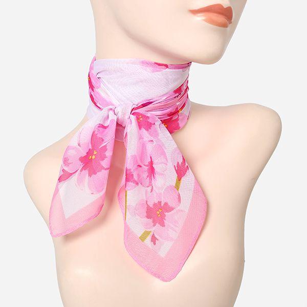 Весенний тонкий квадратный маленький носовой платок для женщин, летнее украшение, модный шарф для защиты шеи, зимний шарф