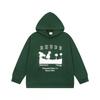 RHUDE Толстовка с графическим принтом из тяжелого хлопка Мужская Повседневная Свободный крой Молодежная Уличная одежда
