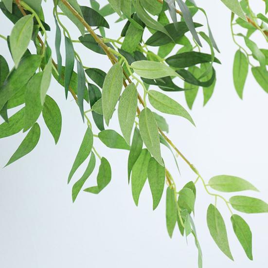 Artificial Plant Realistic No Withering Fadeless Nordic Style Decorative Plastic Simulation Willow Leaves Vine Home Decor