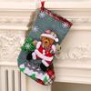 Linen Large Size Christmas Stocking Gift Holders Holiday Party Christmas Fireplace Decorations