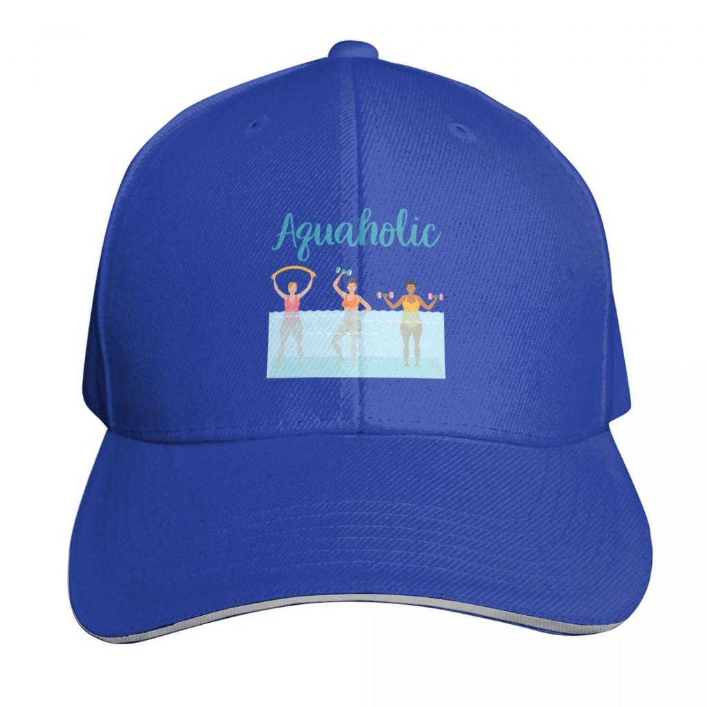 Aquaholic Water Aerobics Baseball Cap birthday Beach Outing beach hat Luxury Brand Womens Beach Outlet Unisexs