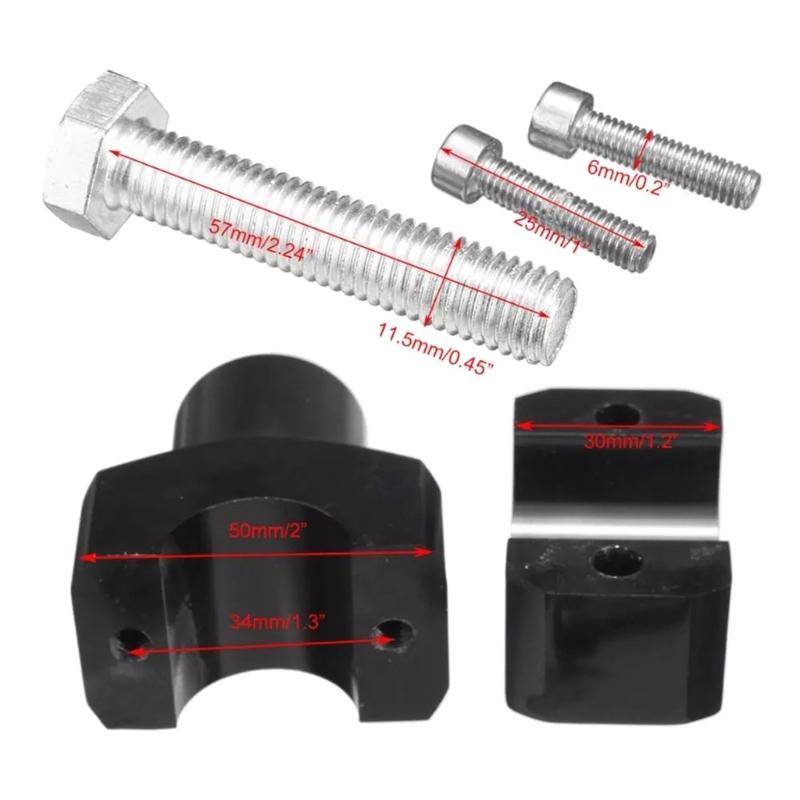 Motorcycles Handlebar Risers Clamp Mounting Mount Risers Aluminum 7/8" 1" Clamp