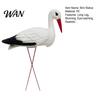 Lightweight Bird Sculpture Garden White Statue 23.6" Long Leg Standing Anti-fade Outdoor Decor Decorative Resin Ornament for Pond Yard Lawn