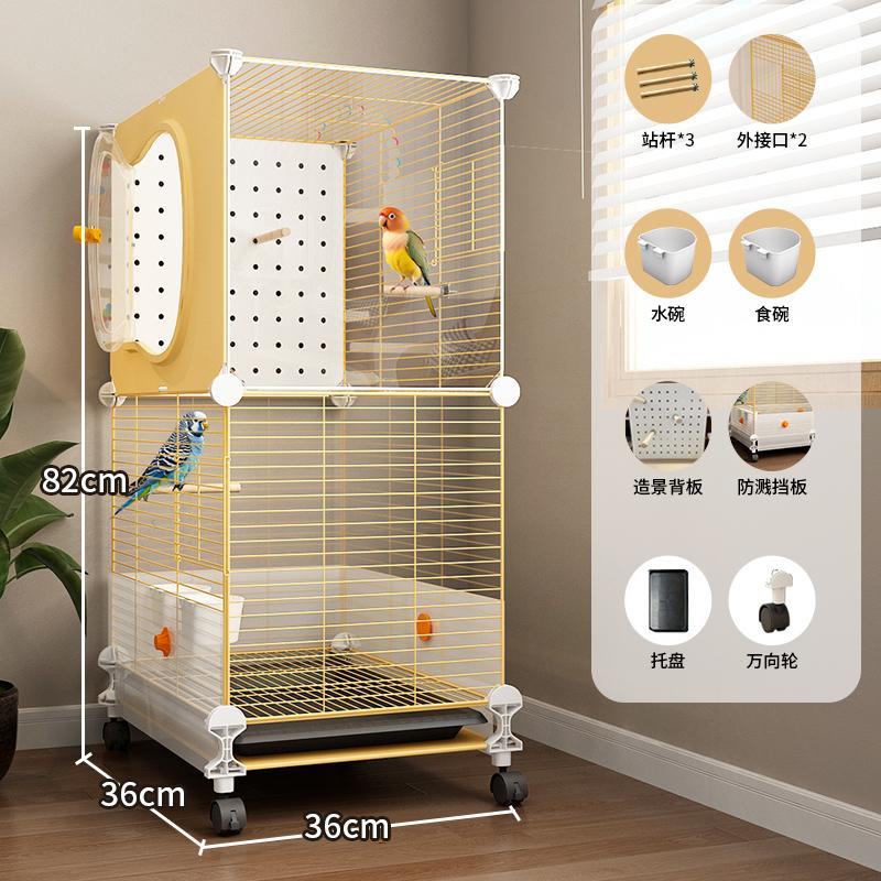 Large Bird Cage for Parrots Anti-Scatter Design for Cockatiels & Budgies, Luxury Aviary for Lovebirds Premium Pet Flying House