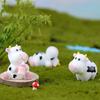 Fadeless Portable Great Adorable Cow Miniature Model Decor Miniature Sculpture