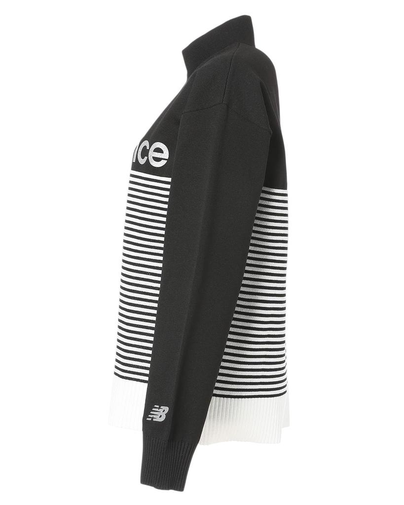 [New Balance] Golf Women's High Neck Knit (14G Logo Double Jacquard) / 012-5270501 010_Black Size2