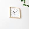 KATOMOKU Square clock 3 Natural km-114NARC Hinoki wall clock with continuous second hand (radio-controlled clock)