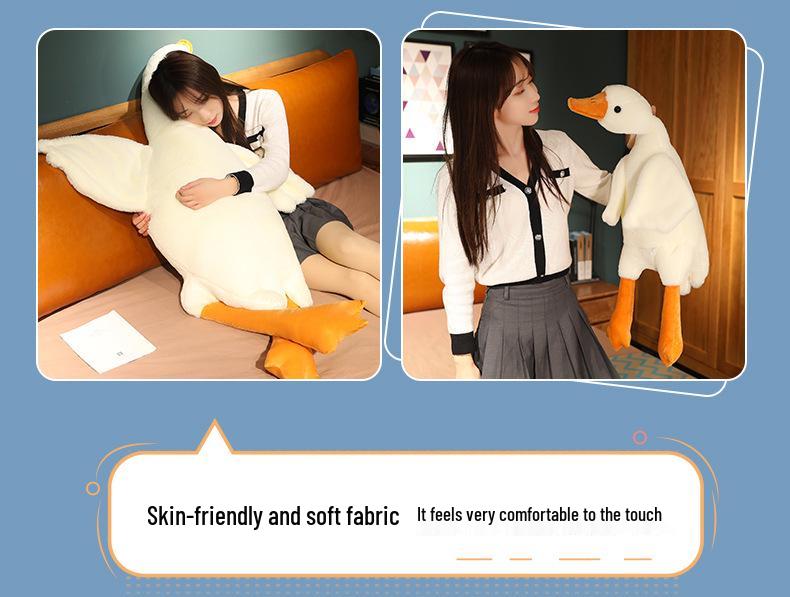 Большая Белая Гусь Плюшевая Успокаивающая Подушка для Объятий – Идеальный Подарок на День Святого Валентина
