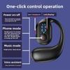 Admisitr Digital Display Single Left Ear Hanging Bluetooth Headphones Ultra-long Battery Button Version OWS, Non-in-ear Conduction, Wireless Sports