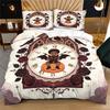 Gothic Halloween Duvet Cover Set Vintage Pumpkin Rose Bat Moon Print Bedding Set Fashion Quilt Cover Set Bedroom Home Decor Gift
